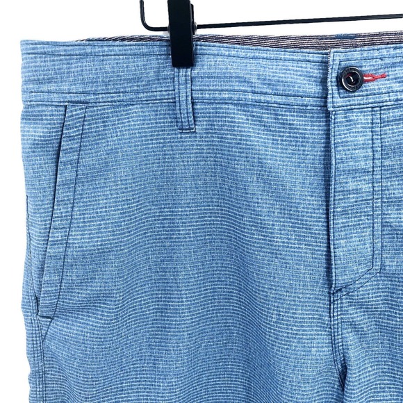 O’Neill Mens Size 36 Blue Striped Hybrid 10" Shorts Water to Land - Picture 2 of 7